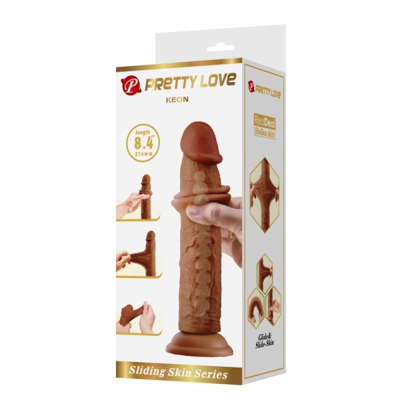 Dildo Realist Pretty Love Keon Brown 18.5cm