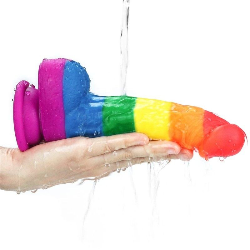 Dildo realistic Pride din silicon compatibil strap-on 8\'\' Prider Dildo (20.5cm) - 1 | YEO