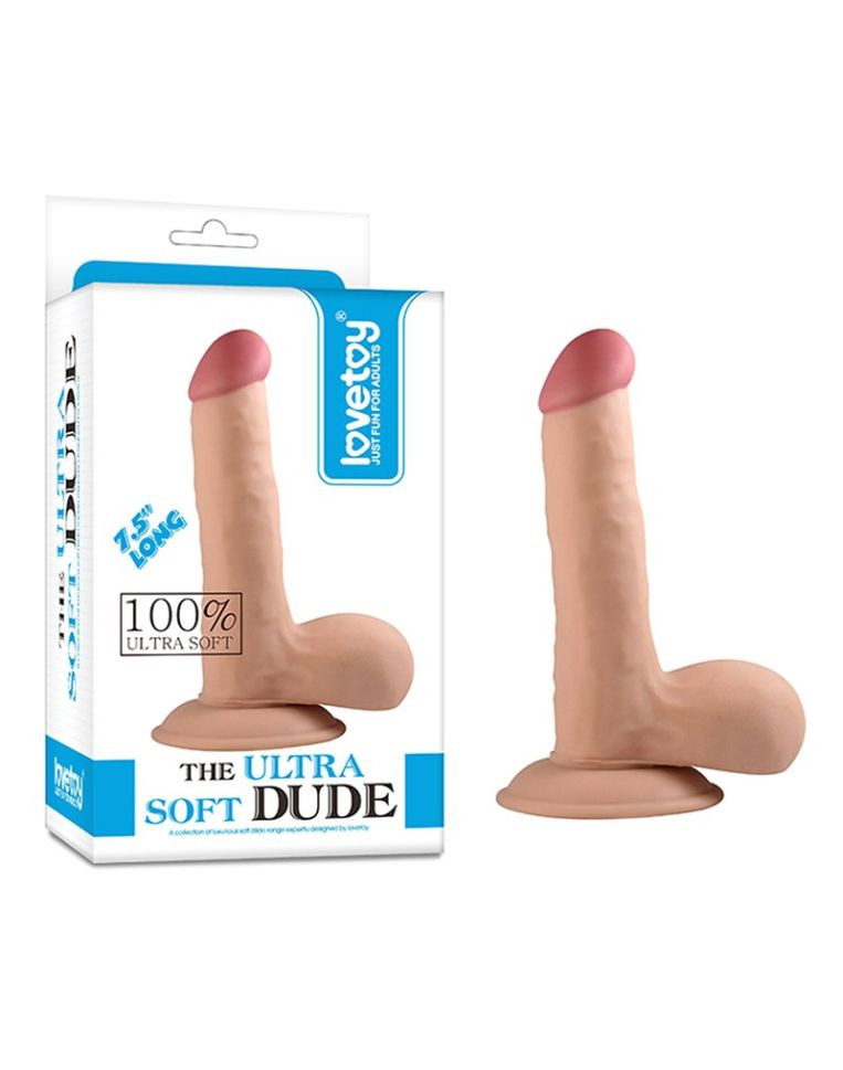 Dildo ultra realist din material super moale si super flexibil The Ultra Soft Dude 17cm