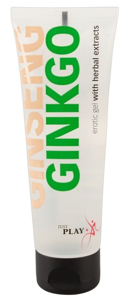 Gel masaj erotic pe baza de apa, ginseng si ginkgo Just Play Ginseng Ginkgo, 80ml