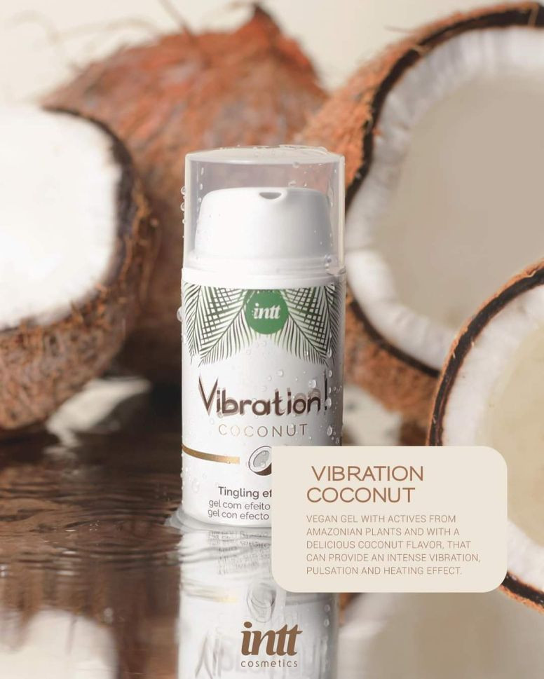 Gel stimulant VIBRATION COCONUT VEGAN AIRLESS BOTTLE 15ML + BOX