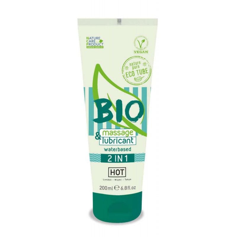 HOT BIO massage & lubricant waterbased 2 in 1 200 ml