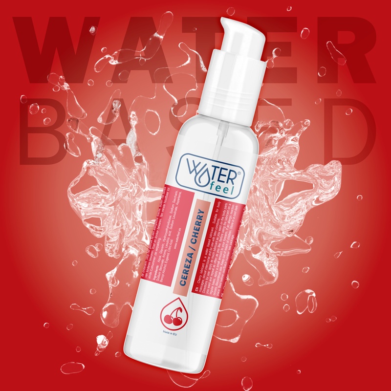 Lubrifiant pe baza de apa cu aroma de cirese Waterfeel - Cherry Lubricant 175 Ml