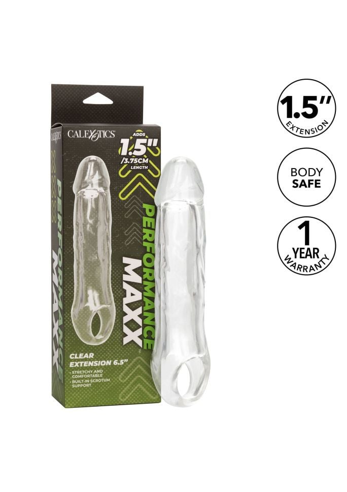 Manson transparent extensibil pentru penis Clear Extension (21 cm)