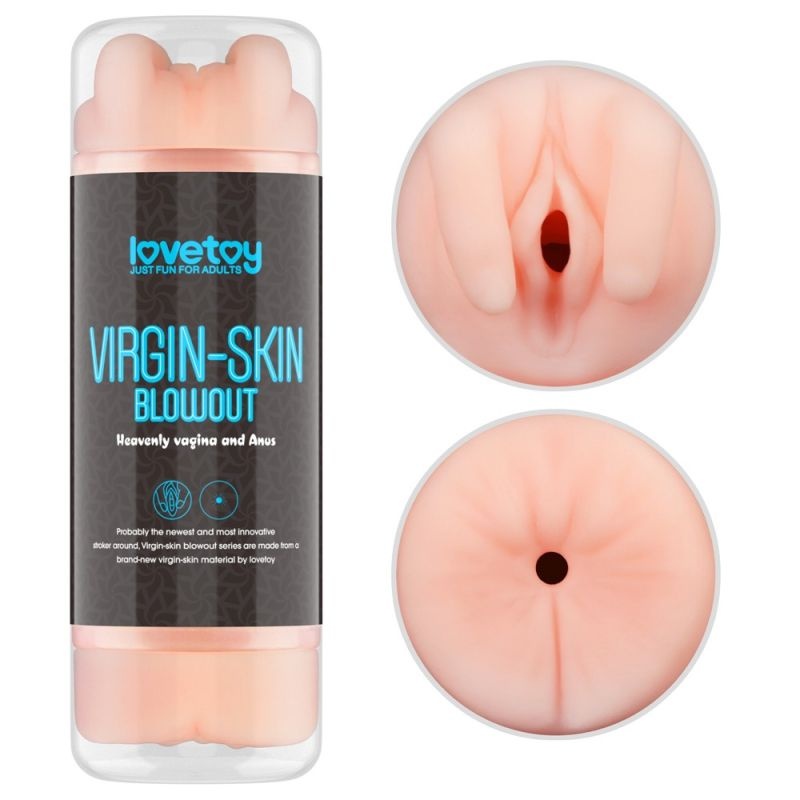 Masturbator Virgin-skin Blowout Double Side Stroker Vagina and Anus