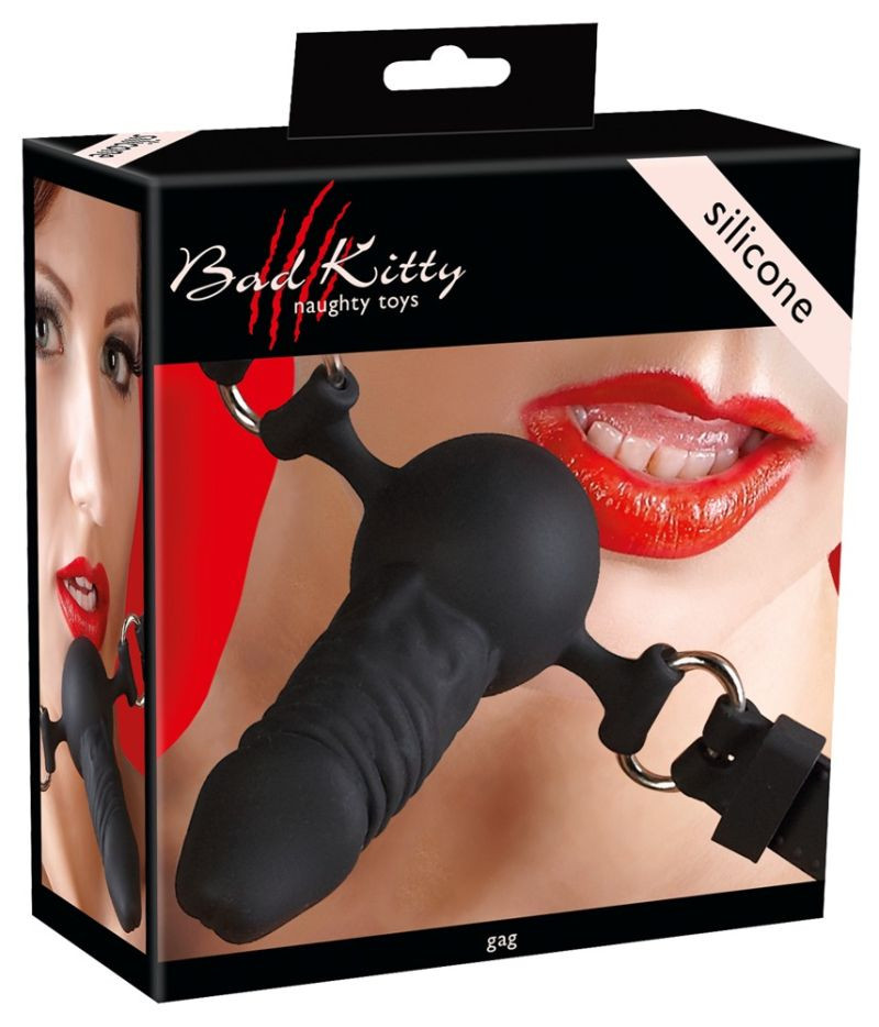 Minge gag neagra Silicone Gag Ball