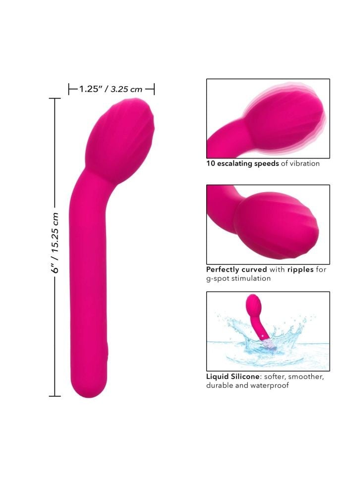 Mini vibrator Bliss Liquid Silicone Mini Tulip 15cm, reincarcabil