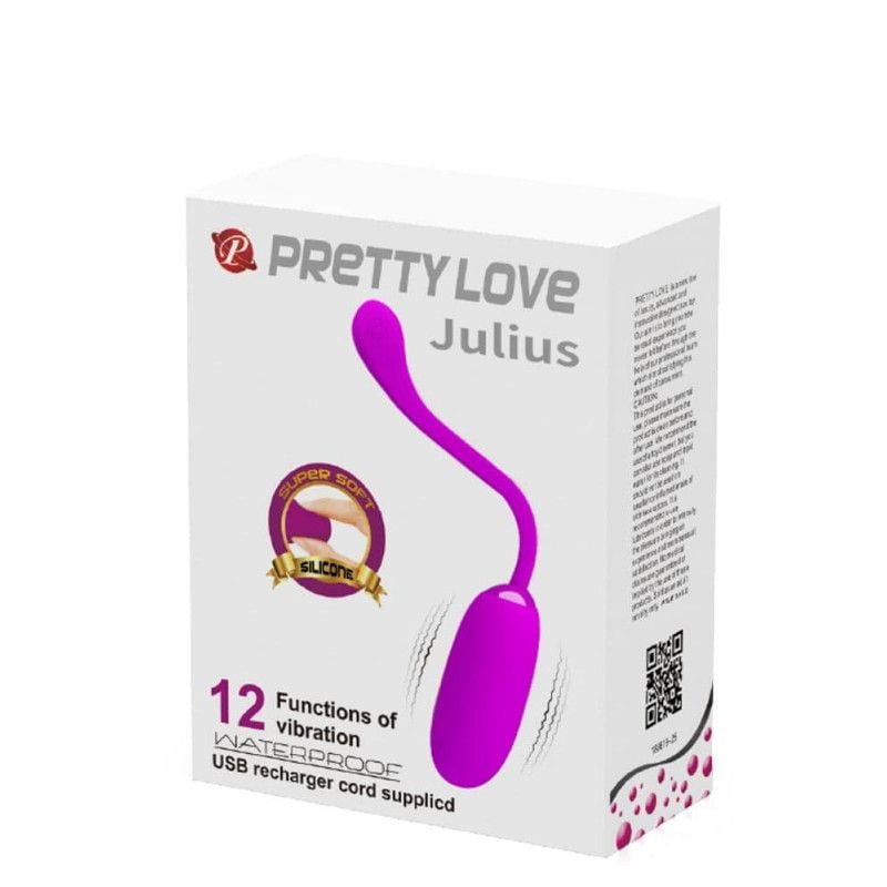 Ou vibrator din silicon moale Pretty Love Julius Purple