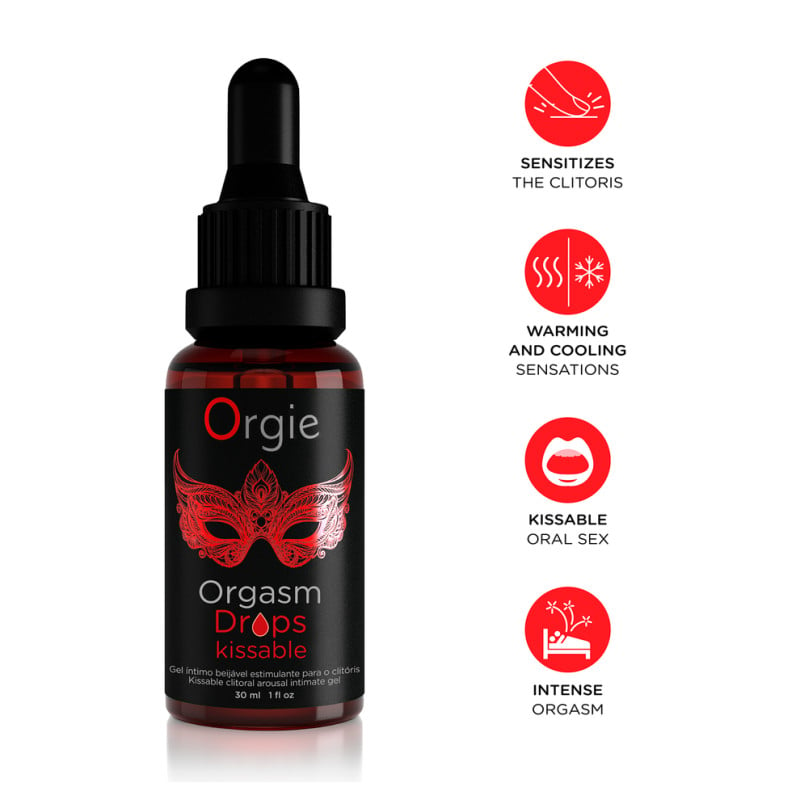 Picaturi stimulatoare Orgasm Drops kissable, 30 ml