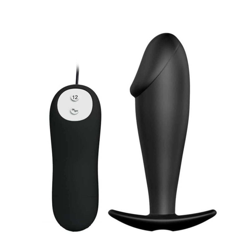 Plug anal din silicon cu 12 moduri de vibratii Pretty Love anal stimulation plug 10cm