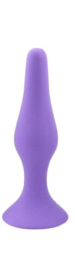 Plug anal din silicon, cu forma clasica, Purple, 11 cm