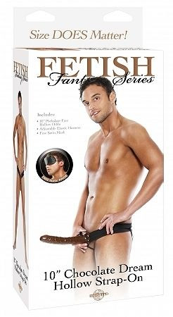 Strap-on ciocolatiu 10 INCHI CHOCOLATE STRAP-ON