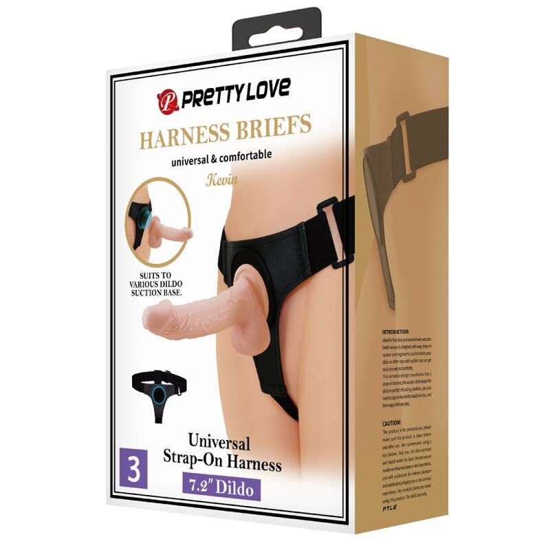 Strap-on cu dildo pentru femei Pretty Love Kevin Harness Briefs