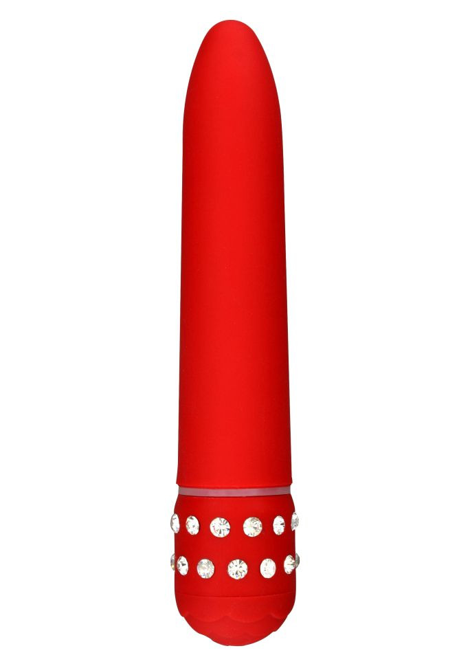 Vbrator clasic elegant Diamond Superbe Vibe, Red (15.5cm)