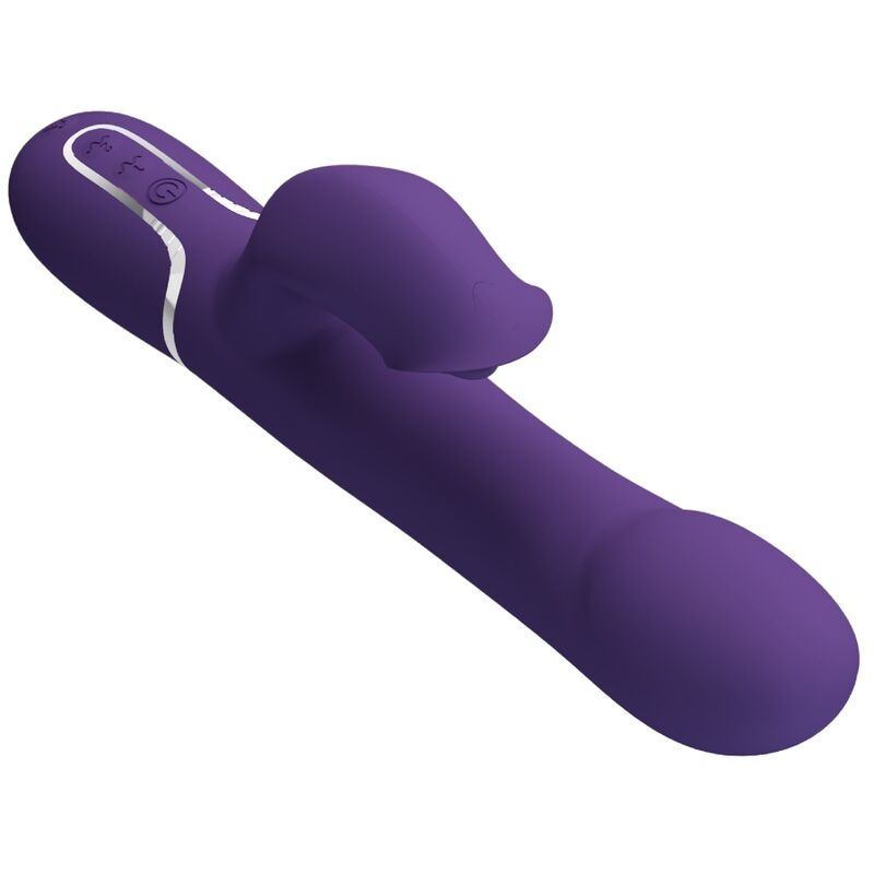 Vibator multifunctional Pretty Love - Zalin Rabbit Vibrator Pearls 4 in 1 (Purple)