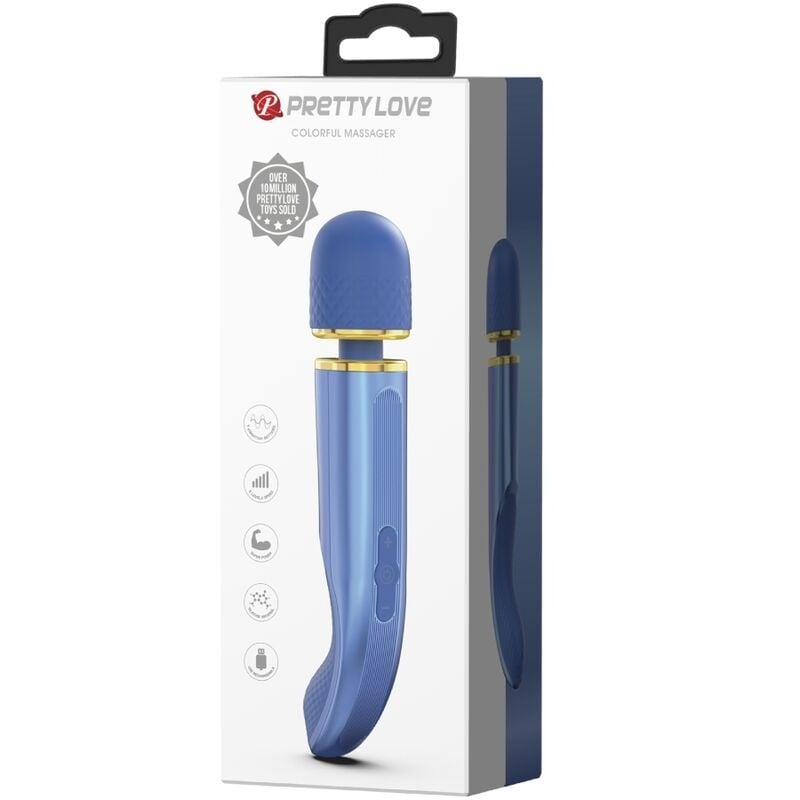 Vibrator Bagheta Pretty Love Colorful Massager Blue