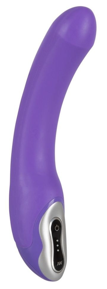 Vibrator cu 3 motoare silentioase (afisaj LED) si 7 moduri de vibratie, purple (23 cm) - 1 | YEO