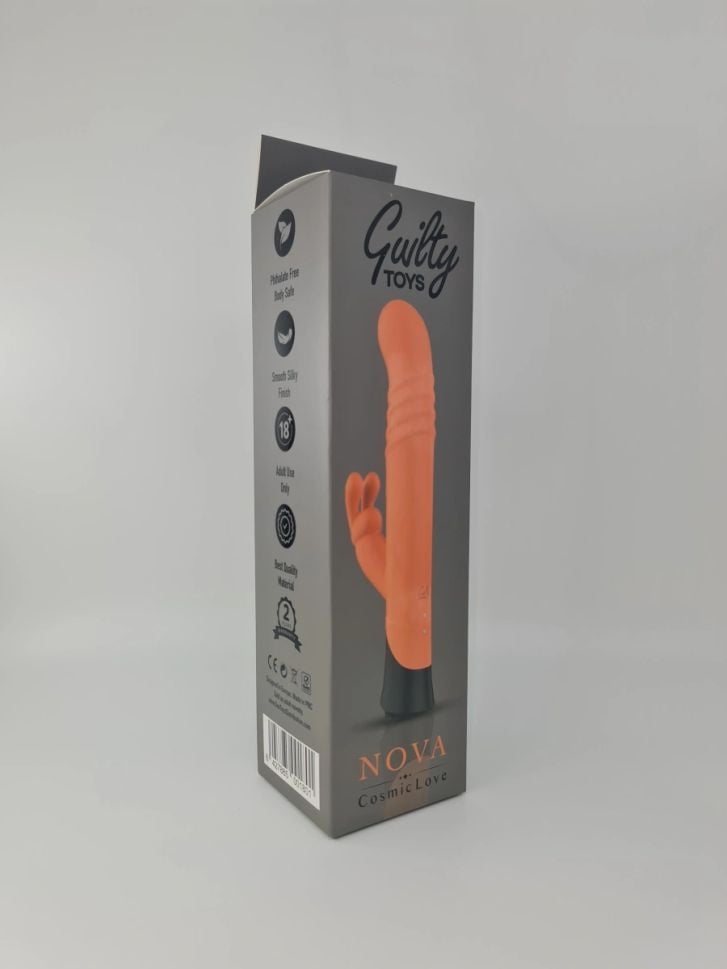 Vibrator cu 9 moduri de vibratii si 4 viteze de impingere Nova Rabbit Vibrator