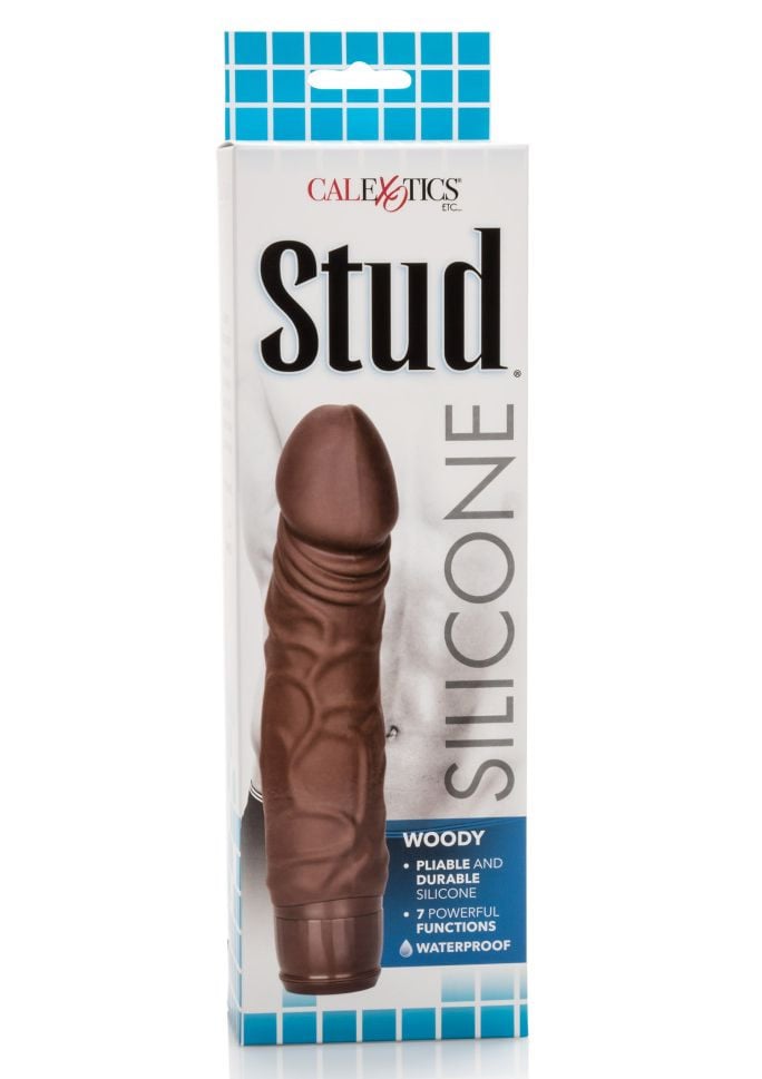 Vibrator cu aspect realist si vibratii de intensitate variabila Silicone Stud Woody, brown (16.5cm) - 1 | YEO