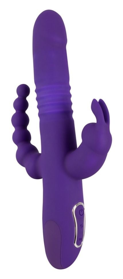 Vibrator cu miscare inainte-inapoi (miscare de 1.2cm) Thrusting Pearl Triple Vibrator (24,8 cm - 26 cm) - 1 | YEO