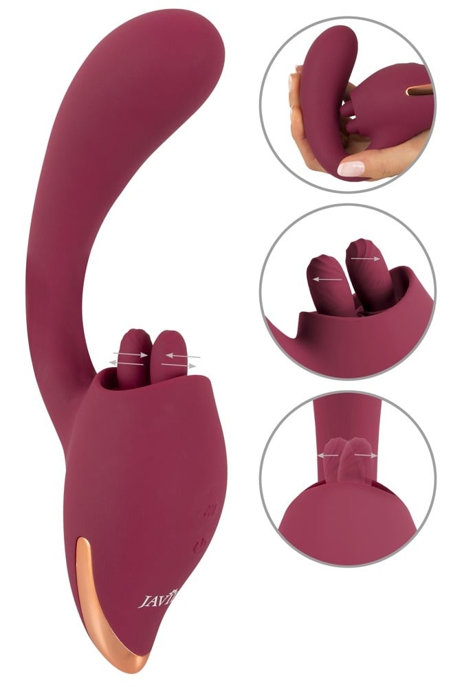 Vibrator cu stimulator inovator cu limbă Javida - 3 | YEO