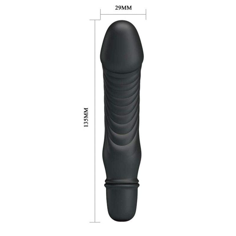 Vibrator din silicon Pretty Love Stev Black (13.5cm) - 3 | YEO