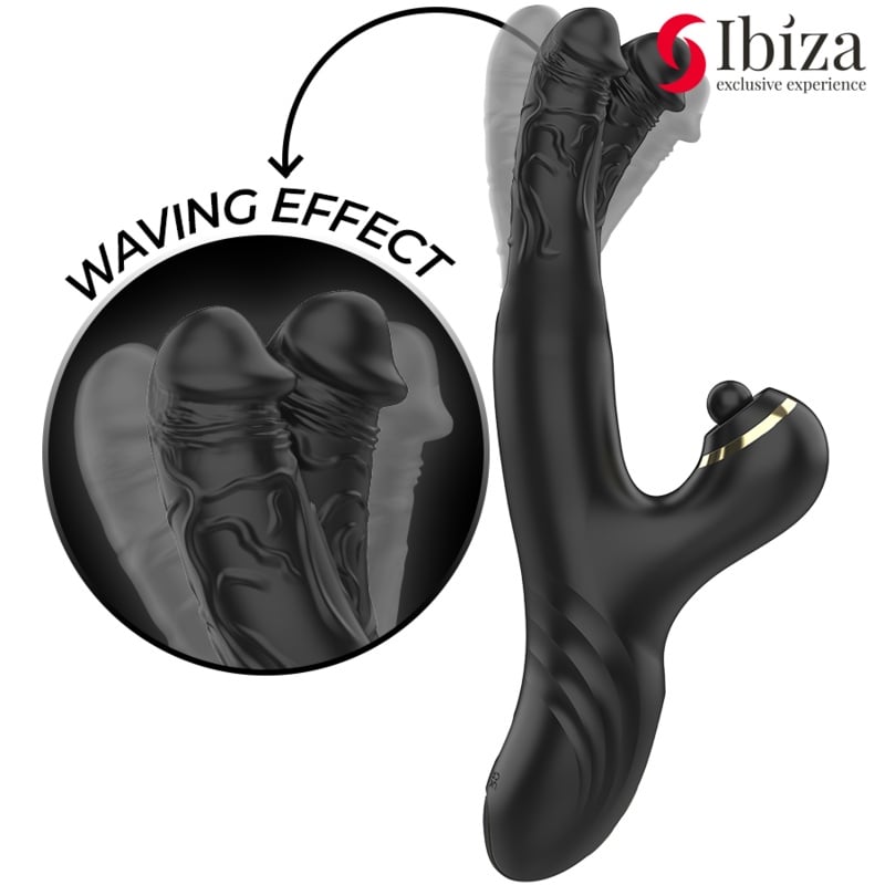 Vibrator Dublu Ibiza - Two Dragons Double Vibrator Black - 2 | YEO