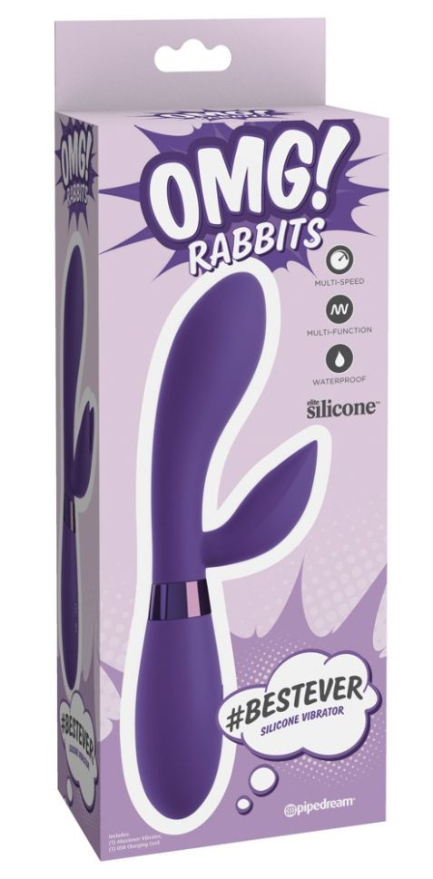 Vibrator ergonomic iepure 10 moduri de vibratie OMG! Rabbits #Bestev (21,2 cm)