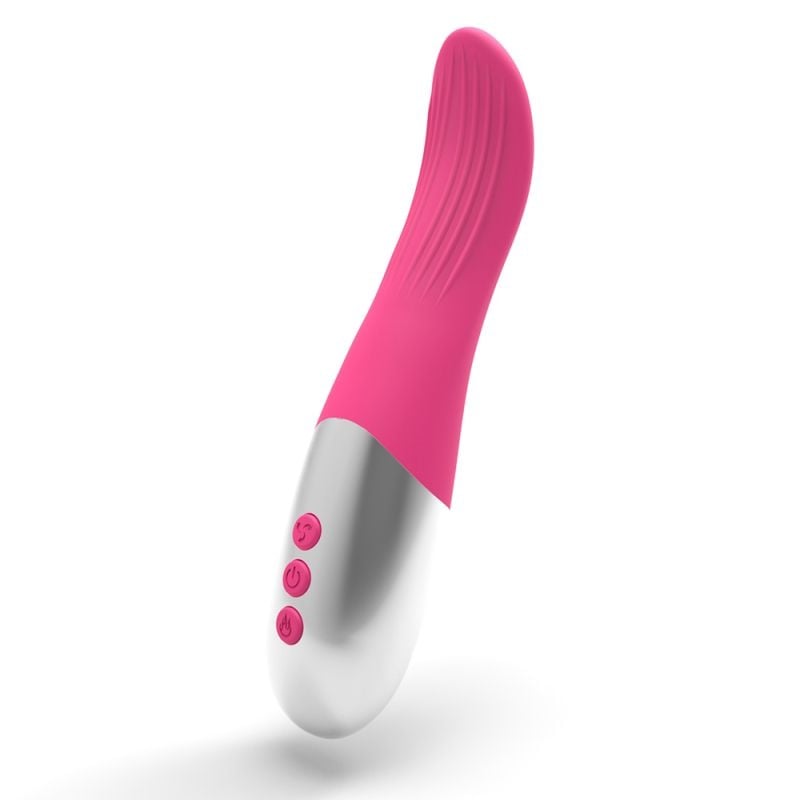 Vibrator functie de incalzire Vicki Vibrating & Rotating & Heating (18cm)