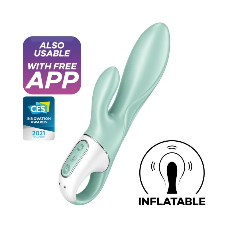 Vibrator gonflabil Satisfyer Air Pump Bunny 5+ mint (20.5cm) - 1 | YEO