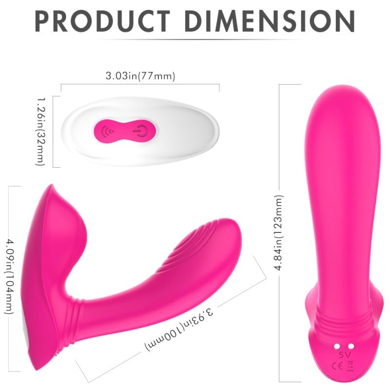 Vibrator pentru dubla stimulare clitoridiana si punct G Dublu Sweety, Roz (12.3cm) - 1 | YEO