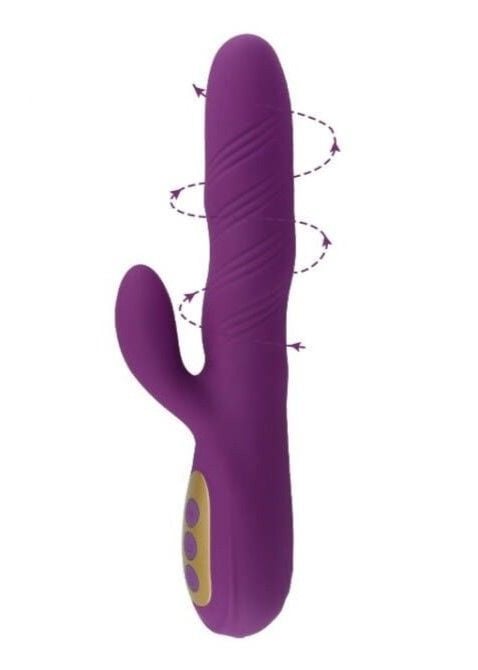 Vibrator pentru punct G Vibrating&Twisting, 10+4 Stimulating Modes, Silicone, Magnetic USB, Pu