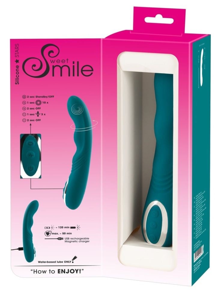 Vibrator punct G cu varf rotativ cu 10 moduri de vibratie Rotating G-Spot Vibrator (22,8 cm) - 2 | YEO