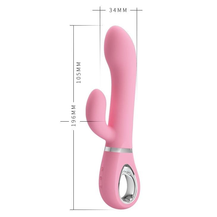 Vibrator rabbit cu 12 funcții de vibrație și 4 funcții de rotație PRETTY LOVE - TERNENCE (19.6cm)