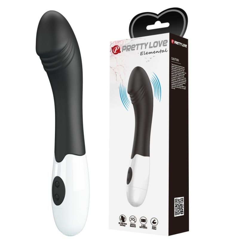 Vibrator Silicon Pretty Love Elemental Black