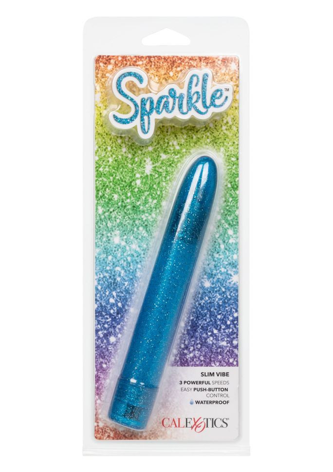 VIBRATOR Sparkle Slim Vibe, Blue (15,25 cm) - 1 | YEO