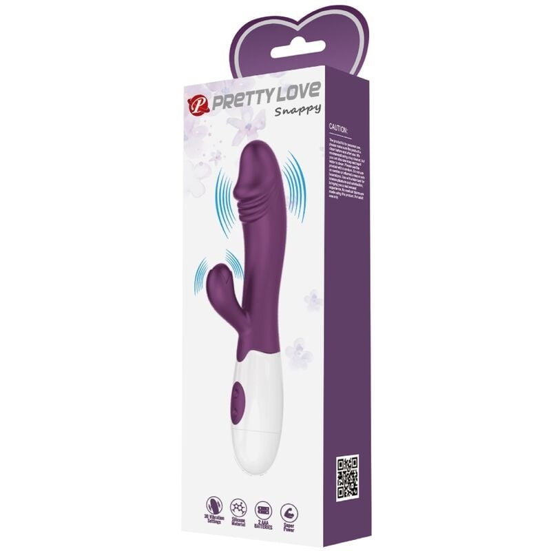 Vibrator stimulator punct G si clitoris Pretty Love - Snappy G-Spot Vibrator Purple 30 funcții de vibrație