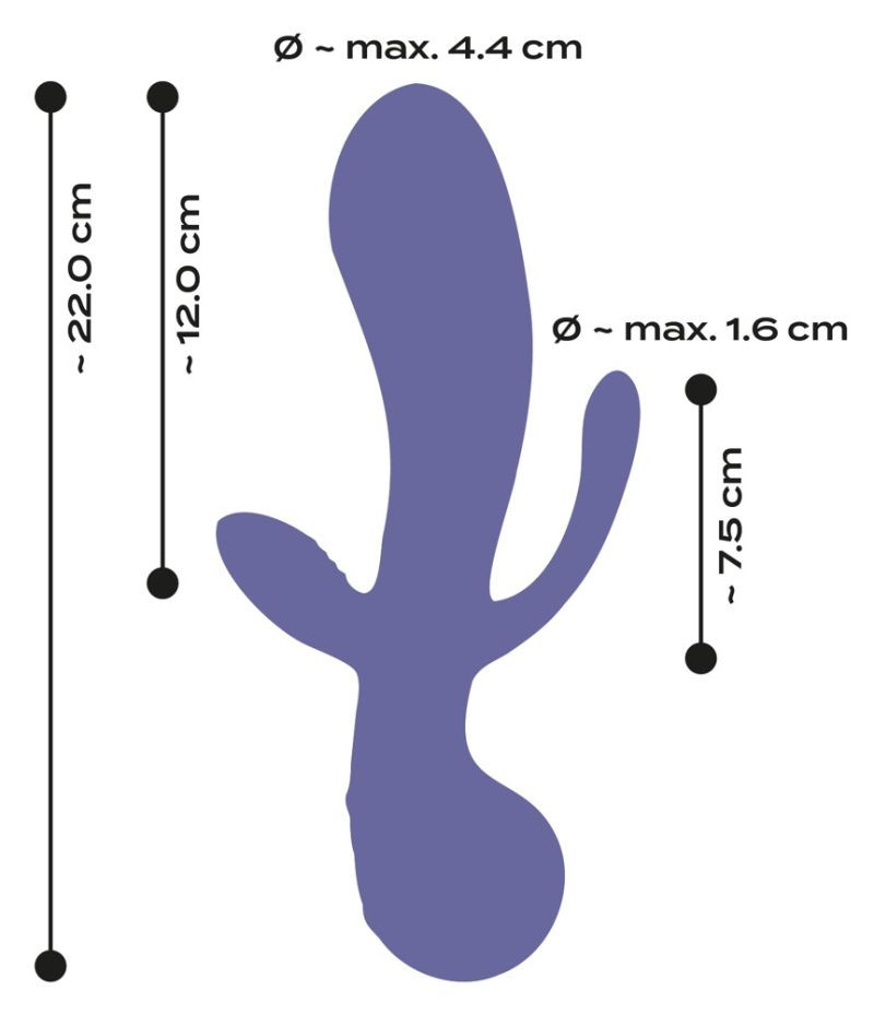 Vibrator Tripla Stimulare AWAQ.U mov - 1 | YEO