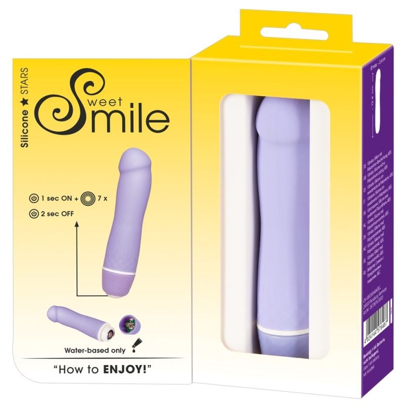 Vibrator violet in forma de penis cu 7 moduri de vibrati Sweety Mini Vibrator - 1 | YEO