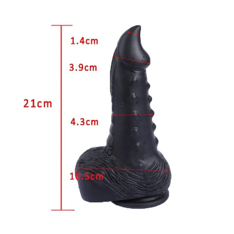 X-MEN Dildo Silicone Pleasure Black 21cm