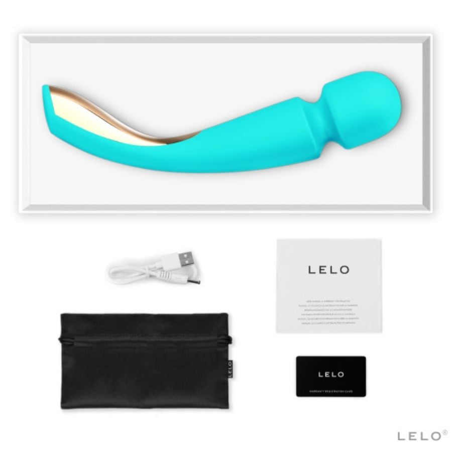 Aparat de masaj elegant pentru tot corpul LELO - SMART WAND 2 TURQUOISE