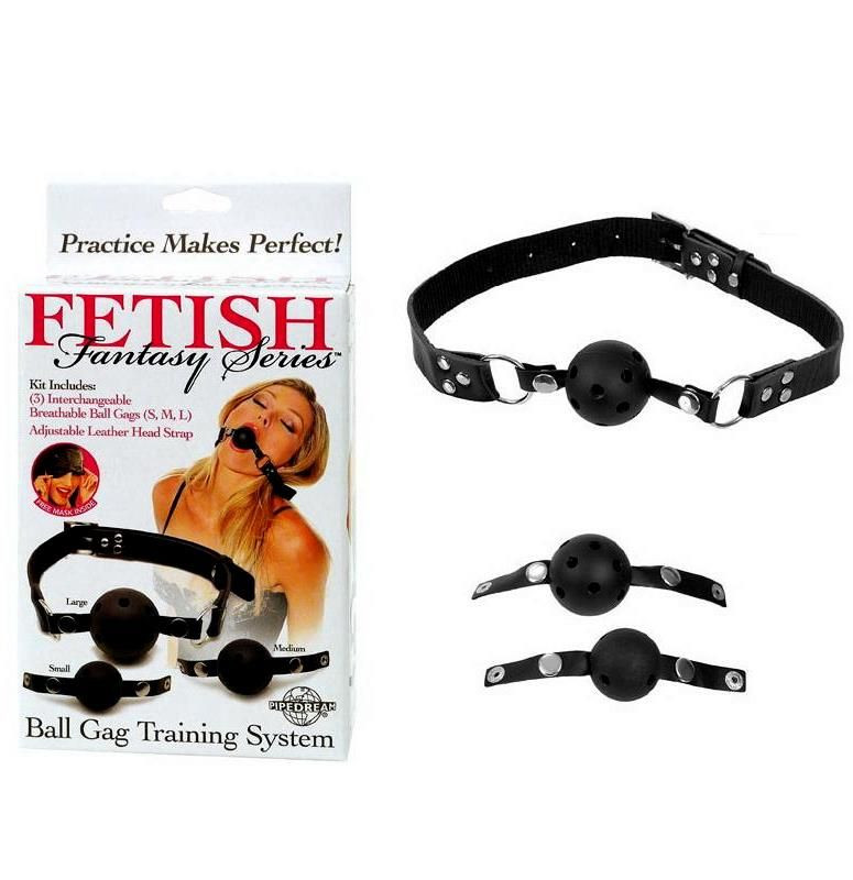 Ball Gag Training System Black