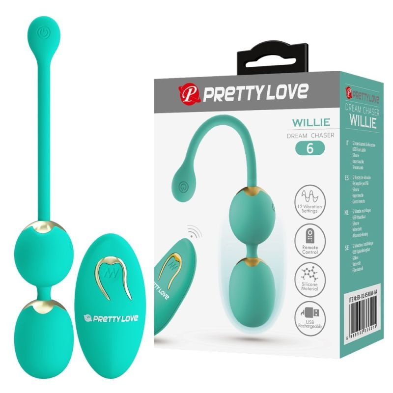 Bile Kegel cu vibratii Pretty Love Willie Green