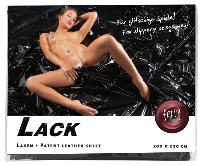 Cearsaf negru de pat Vinyl Bed Sheet, black