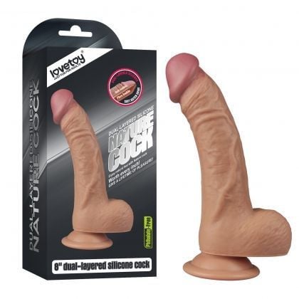 Dildo 8inchi Dual-layered Silicone Dildo -20cm- Mulatru