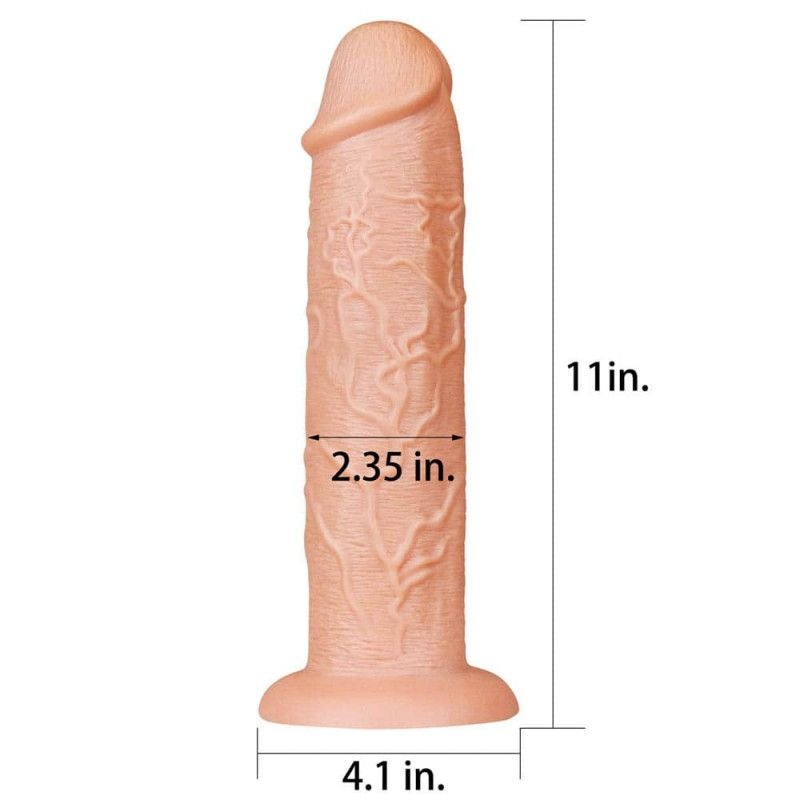 Dildo de marime gigantica Realistic Long Dildo Flesh 27.5 x 5.85cm - 3 | YEO