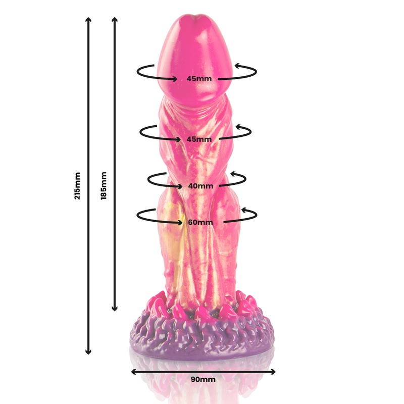 Dildo din silicon forma fantezista EPIC - CERBERUS DILDO MYTHOLOGICAL FIRE - 1 | YEO