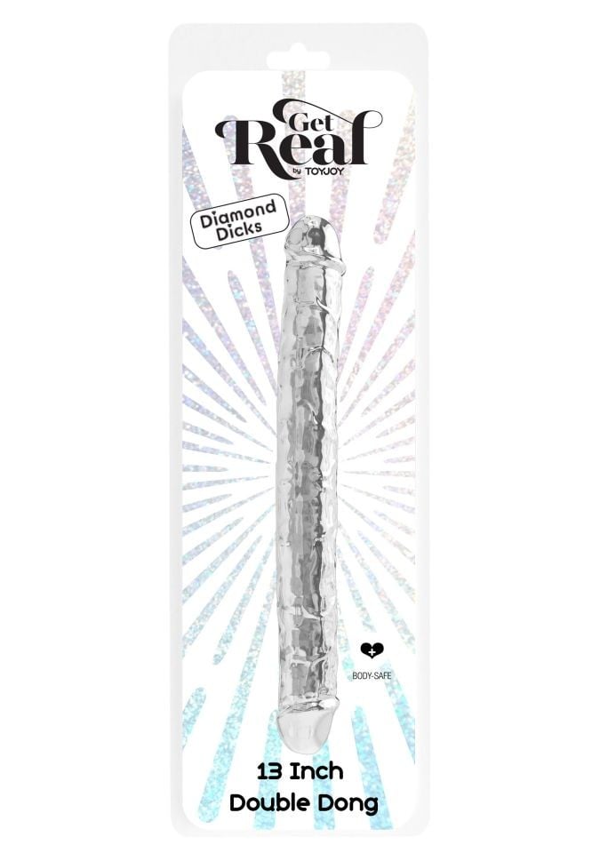 Dildo dublu realist Clear Double Dong (34,5 cm)