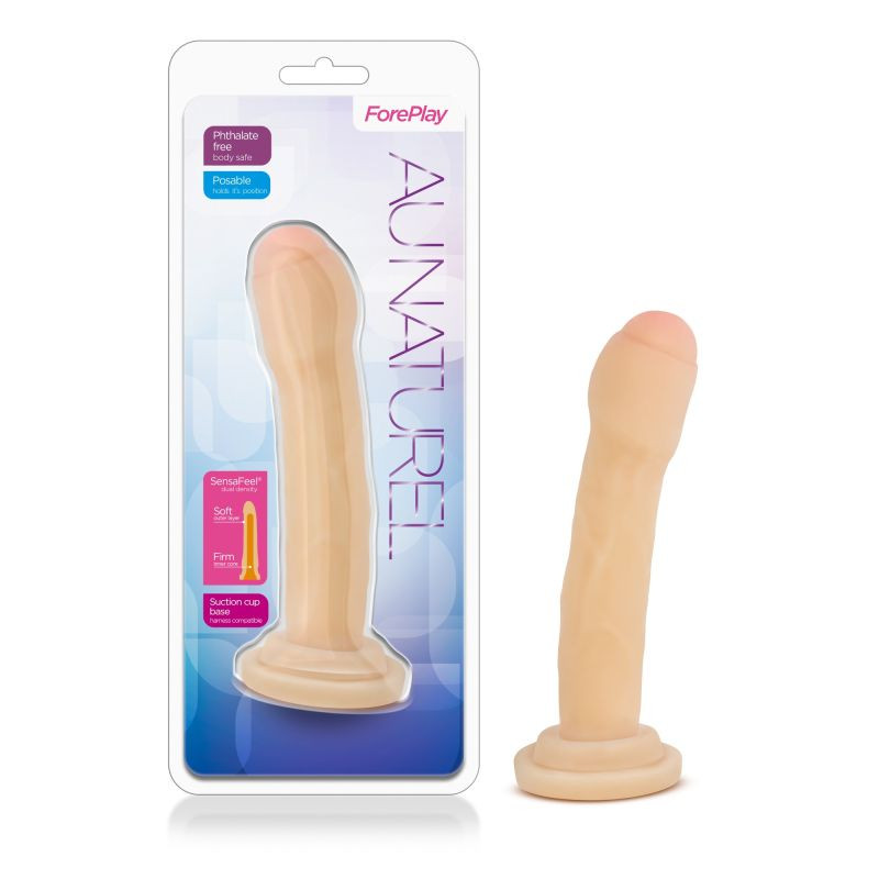 Dildo realist cu dubla densitate AU NATUREL FOREPLAY BEIGE 16.25cm