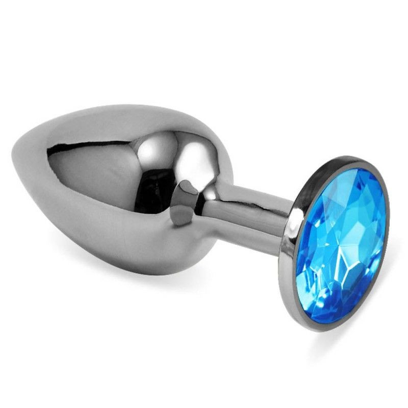 Dop anal Small Rosebud Classic Metal Plug Blue